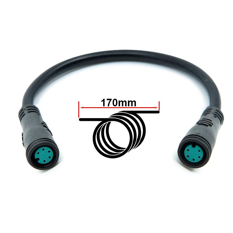 17cm waterproof adapter connector 8mm 5 pin FF 3pcs